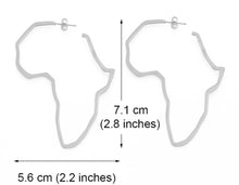 Load image into Gallery viewer, Map of Africa Hoops (LARGE)