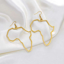 Load image into Gallery viewer, Map of Africa Drop Earrings